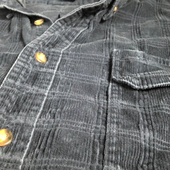 Cabela's Dick Idol Blue Corduroy Button Up Shirt Long Sleeve Men's XL - Picture 6 of 9
